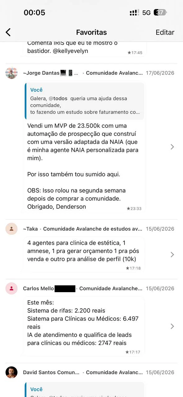 Print inteiro de conversa no WhatsApp mandada por um membro da comunidade, 2 de 10.