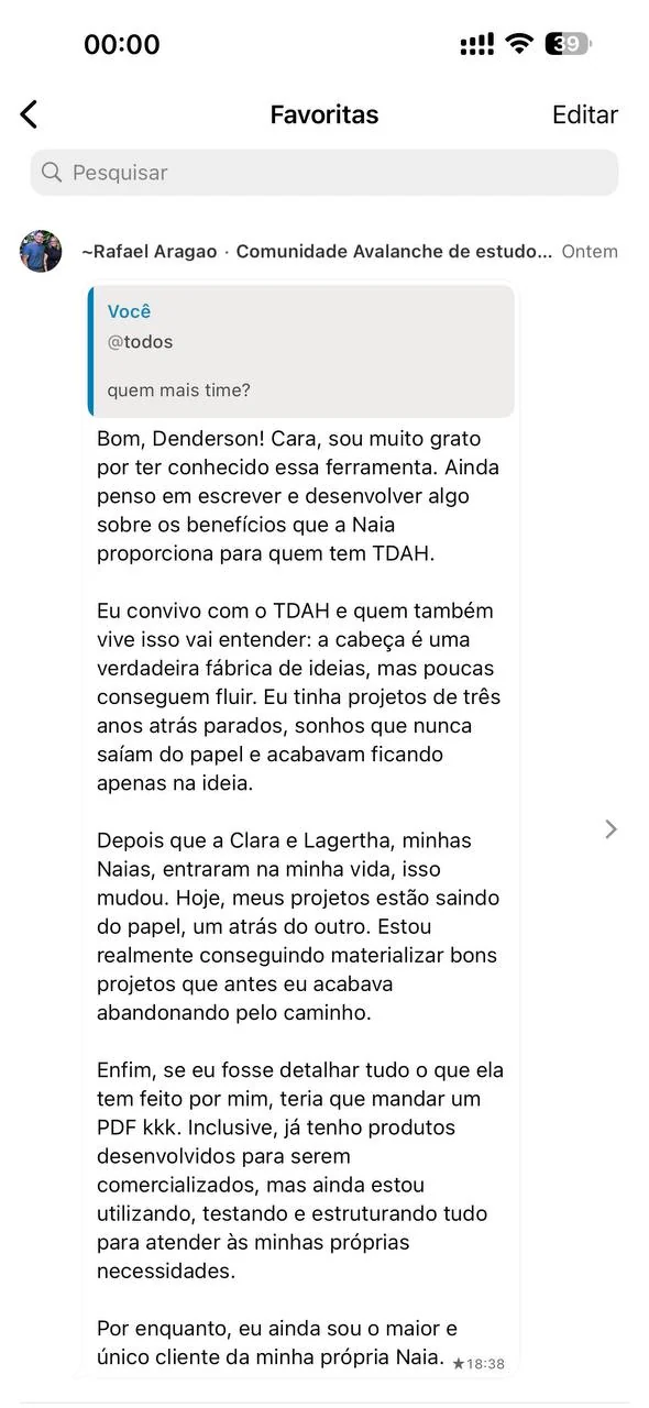 Print inteiro de conversa no WhatsApp mandada por um membro da comunidade, 10 de 10.